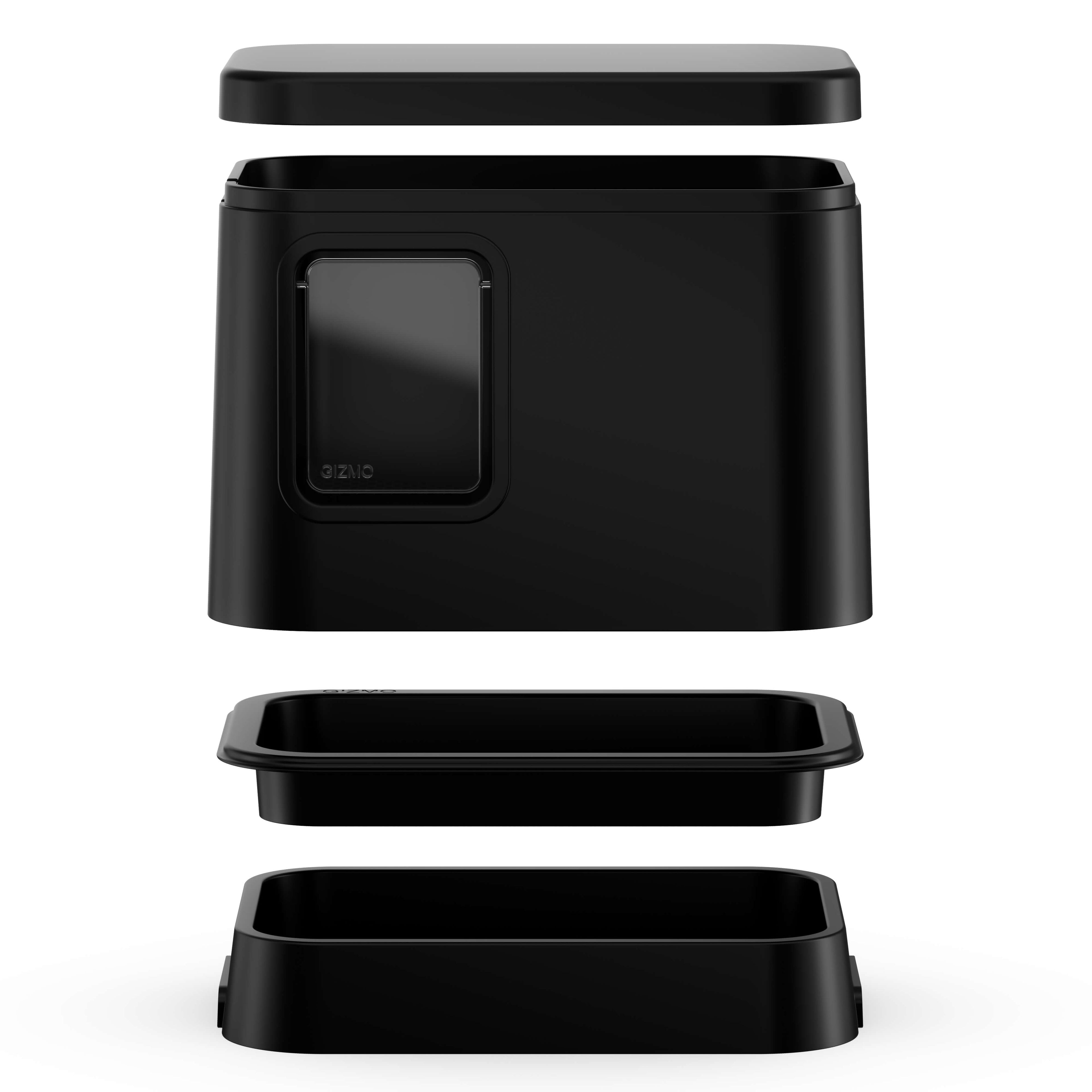 GIZMO Litter Box - Black Deluxe - Explosion model