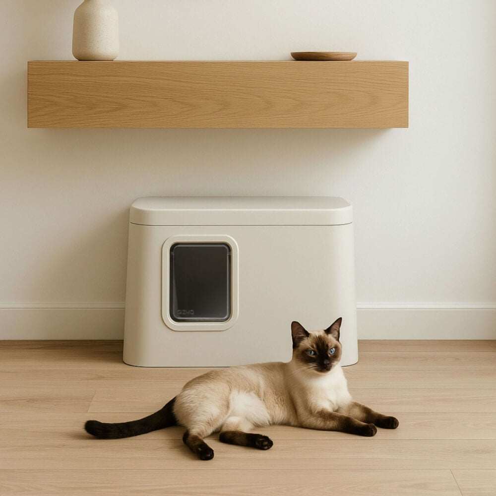 GIZMO Litter Box - White Deluxe - lifestyle 2