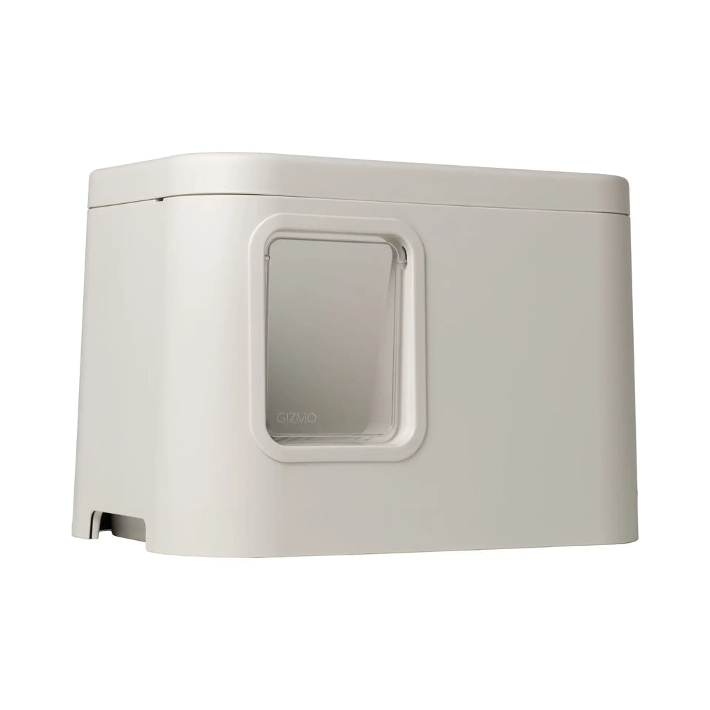 GIZMO Litter Box - White Deluxe - side angle