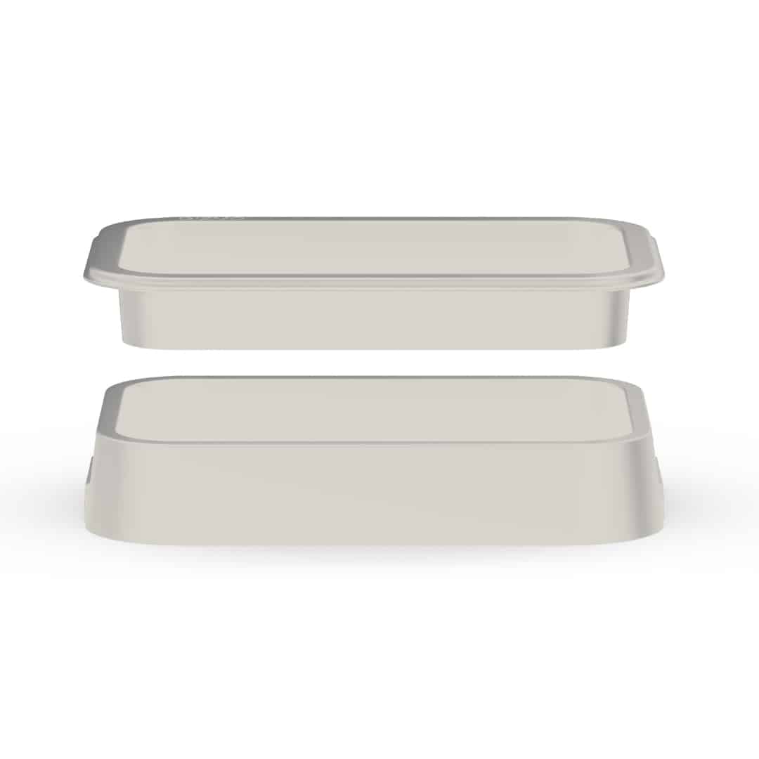 GIZMO Litter Box - White Essentials - details double layer system
